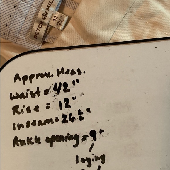 Peter Millar Men's Raleigh Twill Pants Stretch Cotton Blend Flat Front Size 42 - Picture 6 of 6